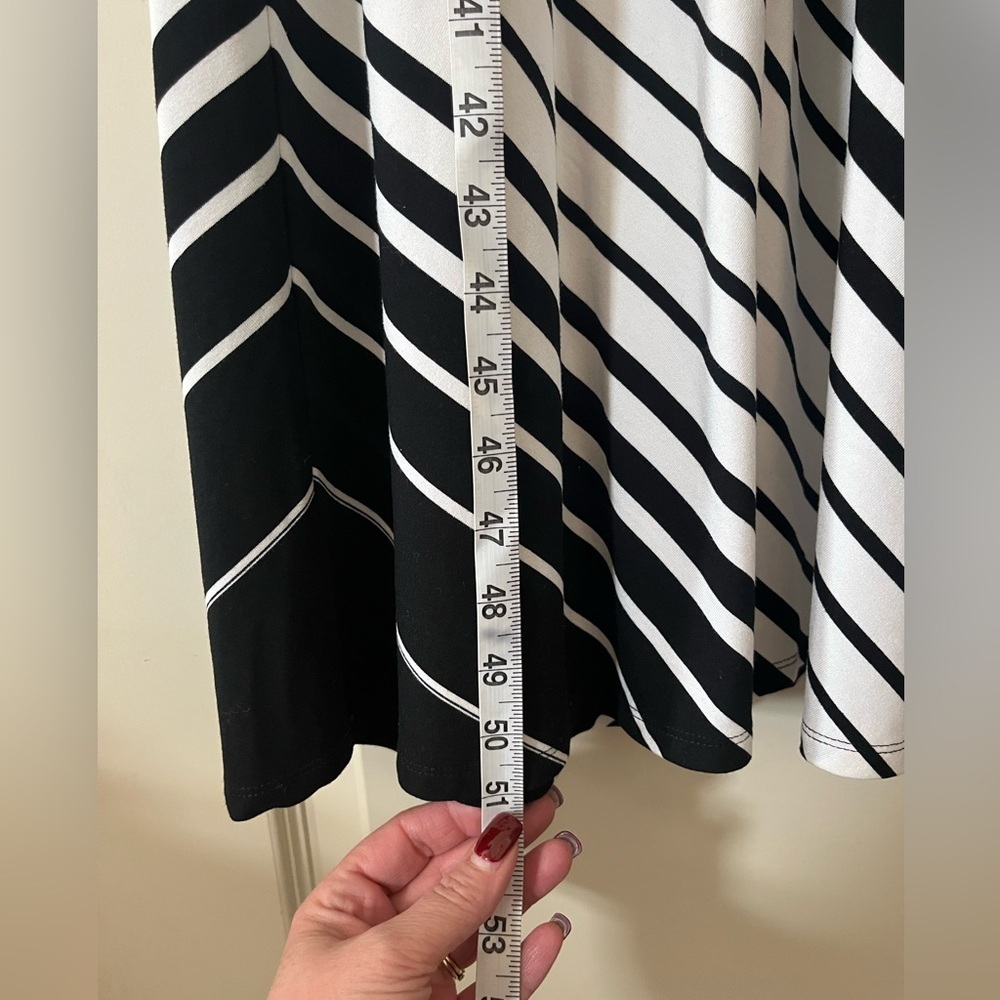 White House Black Market Strapless Black & White Maxi Dress Women’s Size Small - Picture 6 of 10